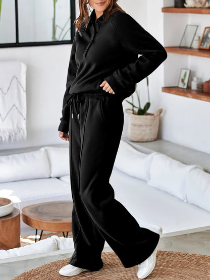 Sweatshirt and High Waist Pants Active Set