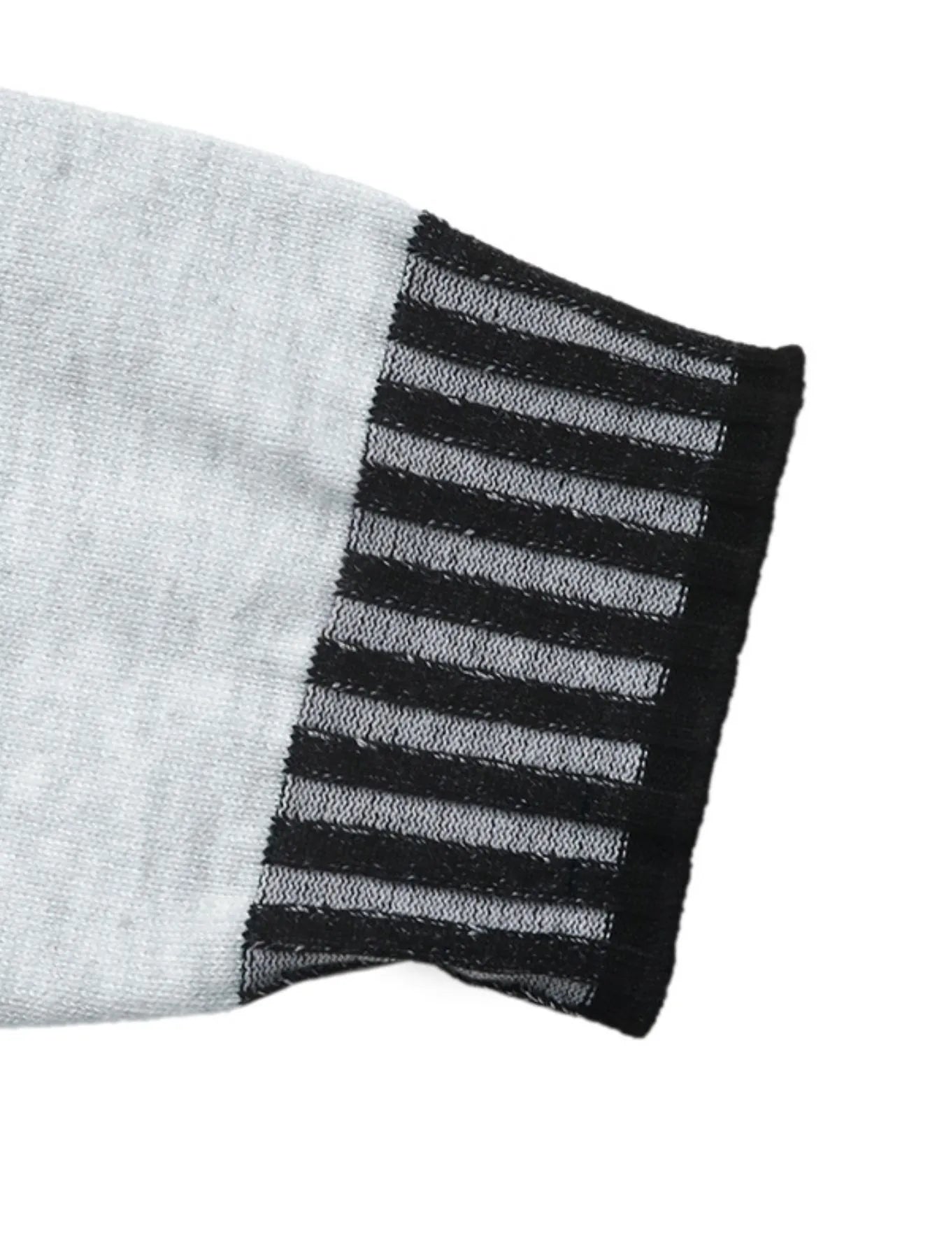 Striped Trim Tie Waist Sweater Dress