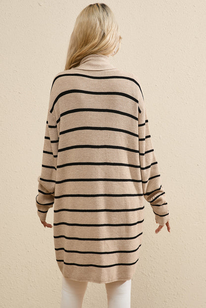 Striped Long Sleeve Cardigan