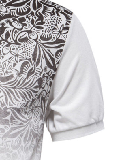 Men's Printed Short Sleeve Polo
