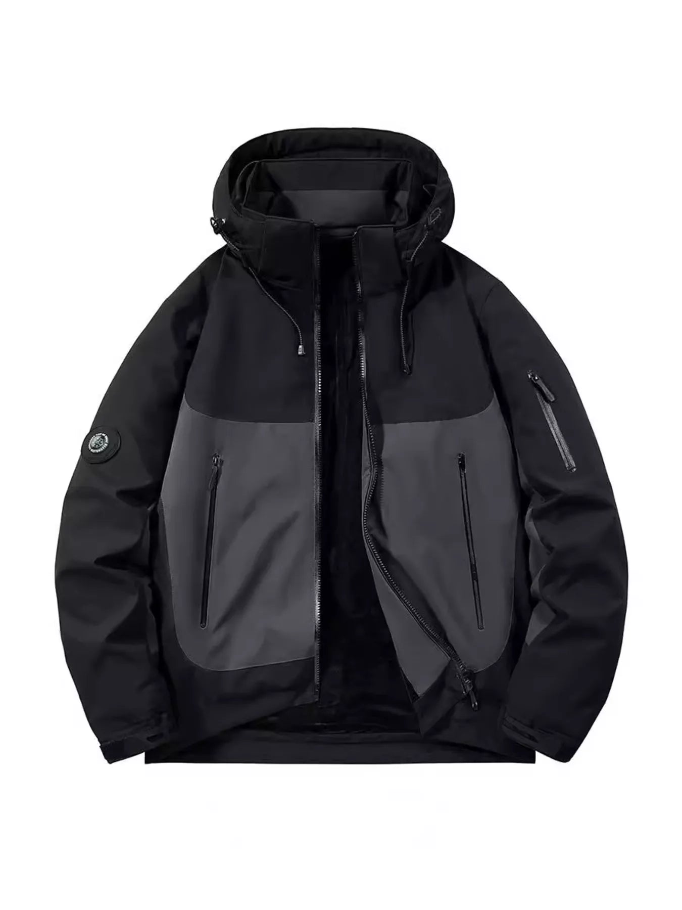 Men's Plus Size Hooded Windproof Jacket