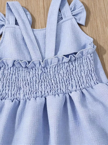 Children's Bowknot Sleeveless Dress