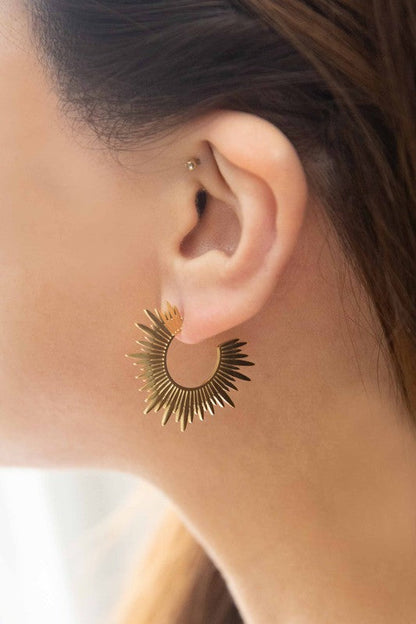 Rays Of Light Hoop Earings