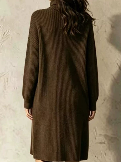 Ribbed turtleneck cardigan, view 5