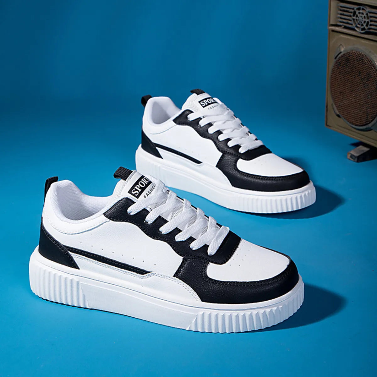 Lace Up Contrast Platform Sneakers