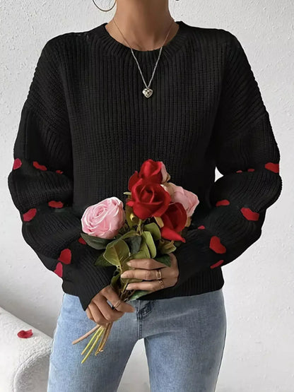 Heart pattern sweater, view 5