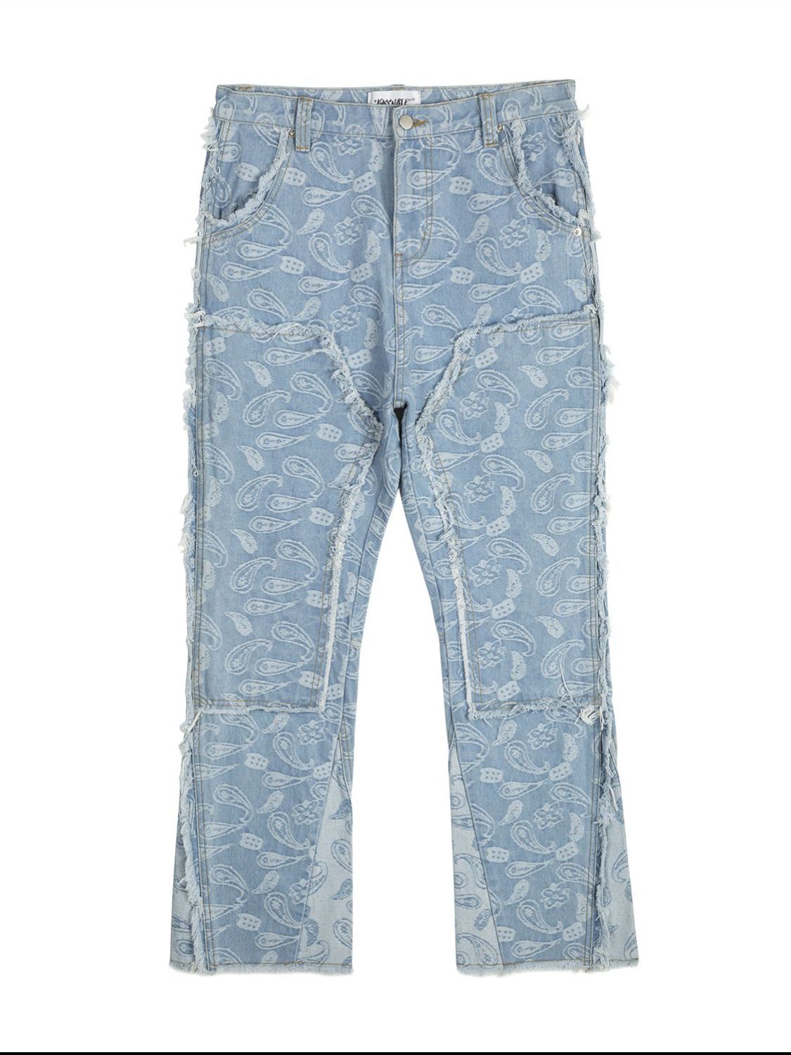 Contrast Washed Bootcut Jeans