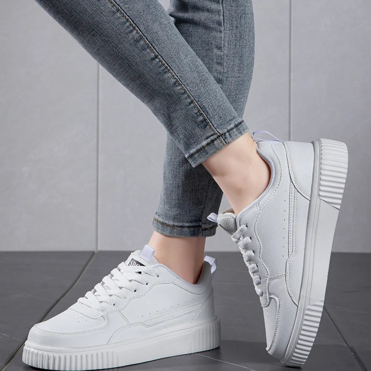 Lace Up Contrast Platform Sneakers
