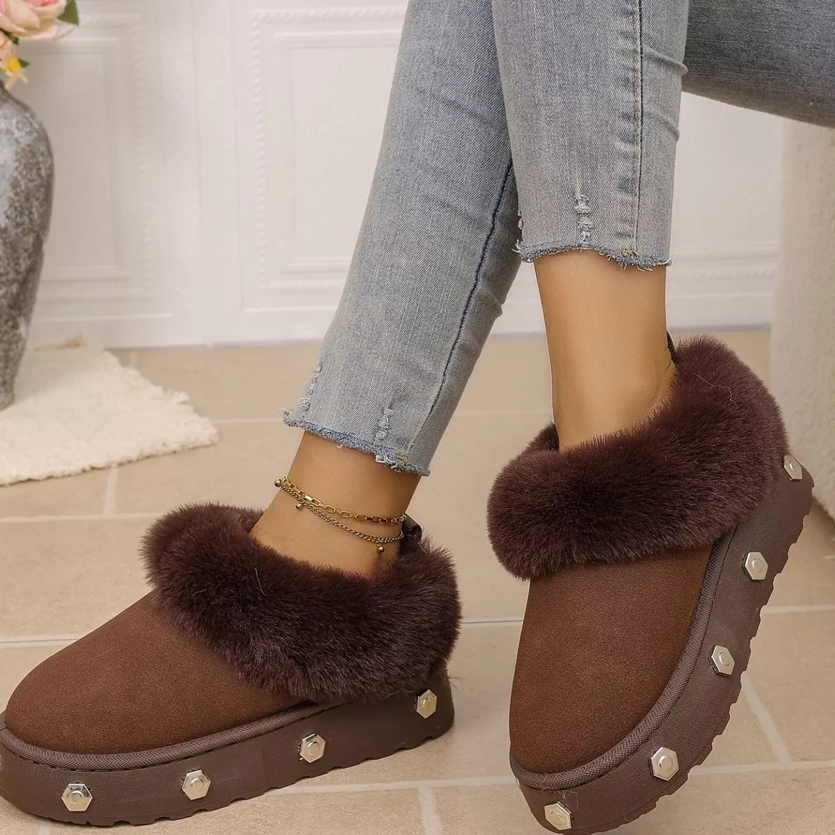 Round Toe Platform Boots