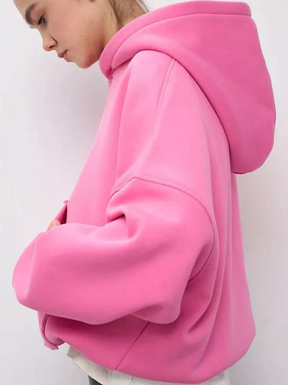 Plus size kangaroo pocket hoodie, view 36