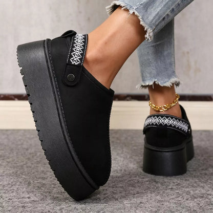 Platform Suede Fur-Lined Boots