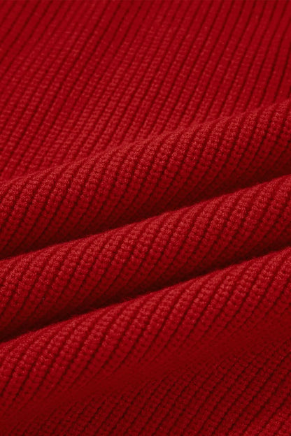 Lantern Sleeve V Neck Knot Back Sweater