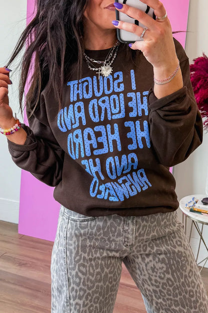 Plus size slogan sweatshirt, view 2
