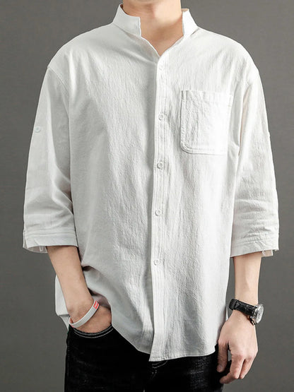 Men's Plus Size Casual Button Up Shirt