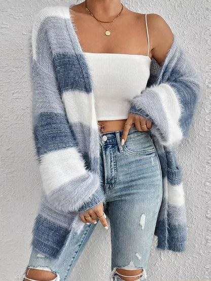 Striped oversized cardigan, view 3