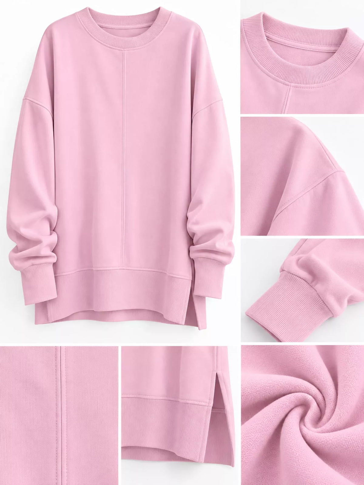 Oversized side-slit sweatshirt, view 40