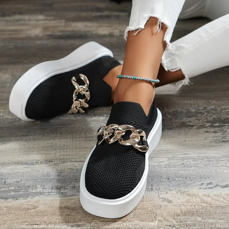 Platform Round Toe Slip-Ons