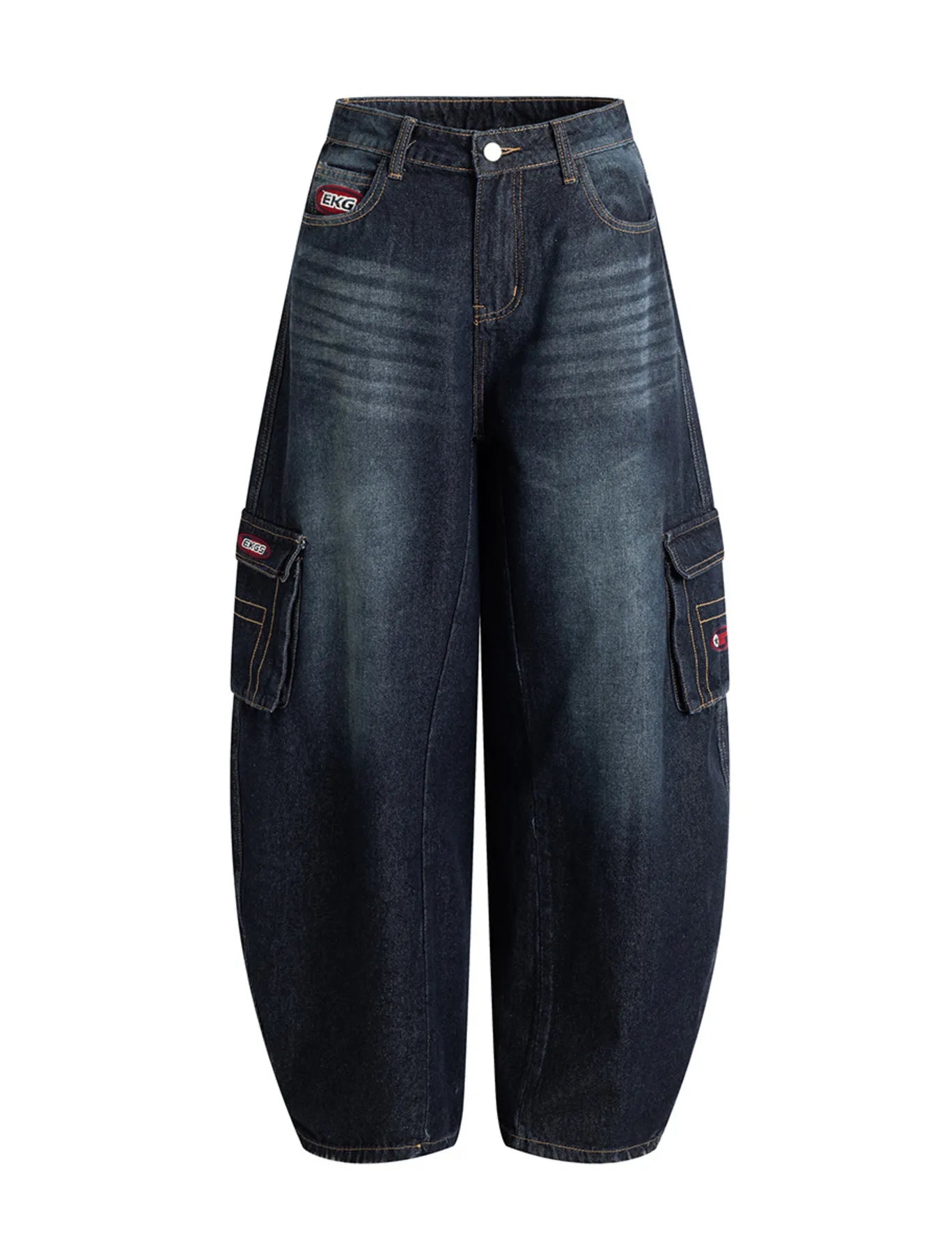 Wide Leg Men's Cargo Jeans