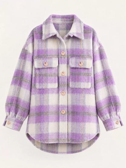 Plaid button-down jacket, view 10