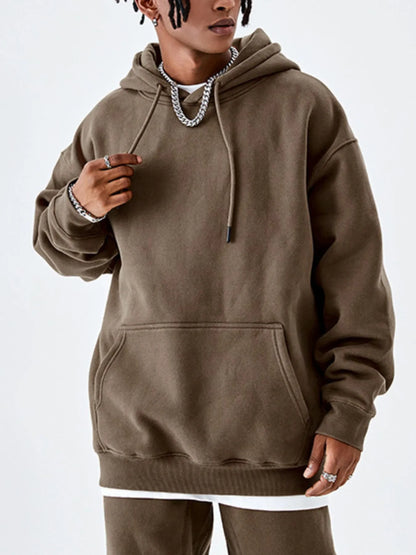 Men's Drawstring Drop Shoulder Hoodie
