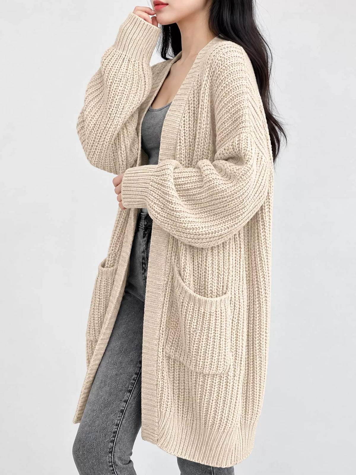 Chunky knit cardigan, view 13