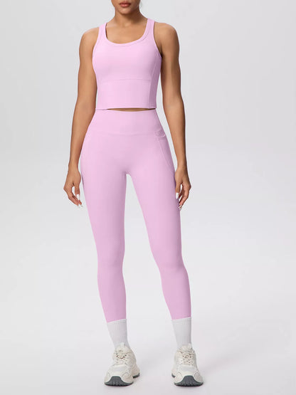 Scoop Neck Tank & High-Waisted Leggings Set
