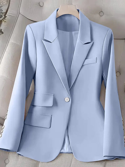Long Sleeve Single-Button Blazer