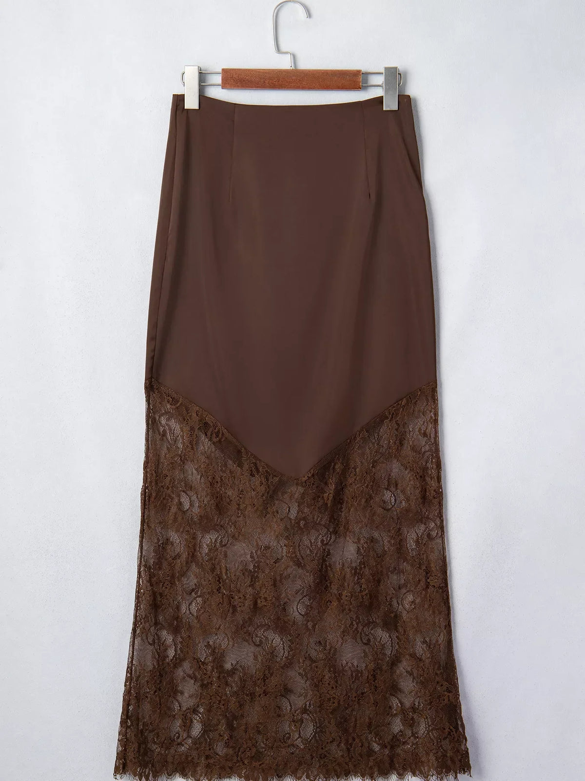 Lace hem shift skirt, view 3