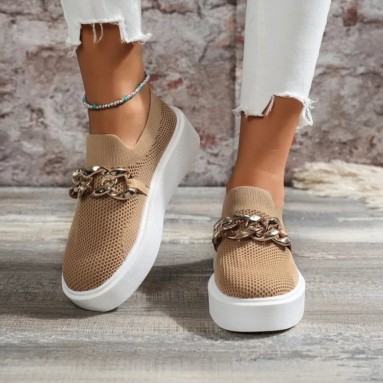 Platform Round Toe Slip-Ons