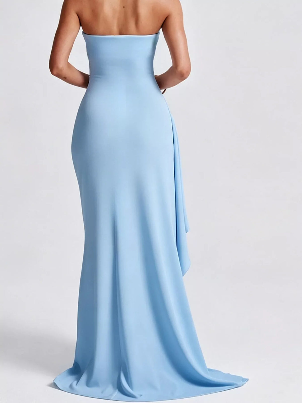 Strapless high-slit bodycon dress, view 33