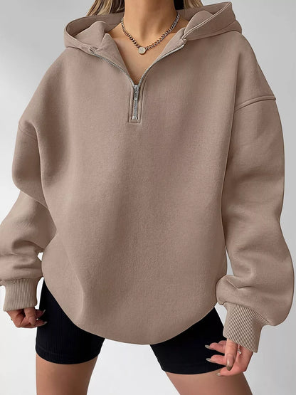Oversized Quarter-Zip Hoodie