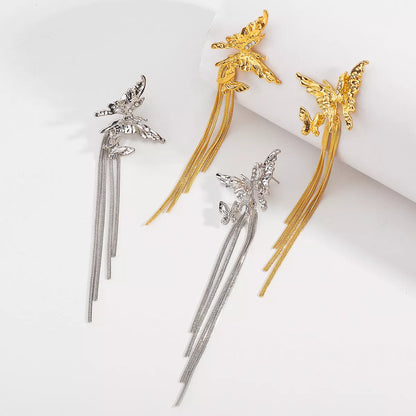 Butterfly Fringe Dangle Earrings