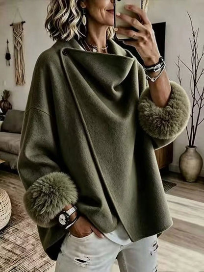 Faux fur cuff jacket, view 13