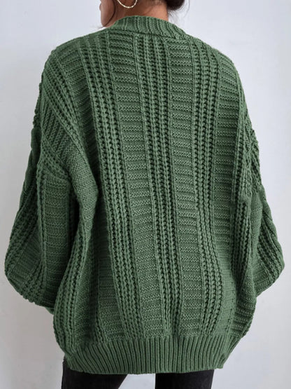 Cable knit cardigan, view 8