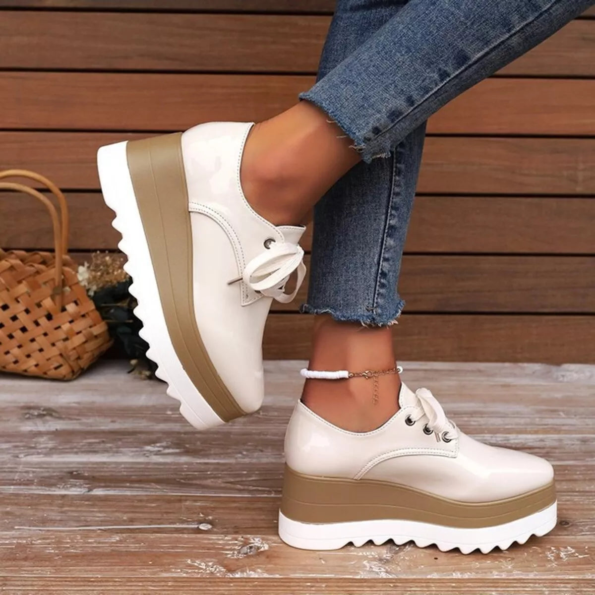 Lace Up Platform Sneakers