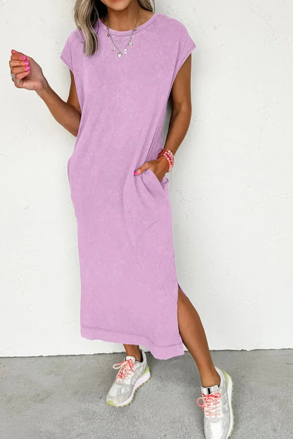 Side Split T Shirt Dress