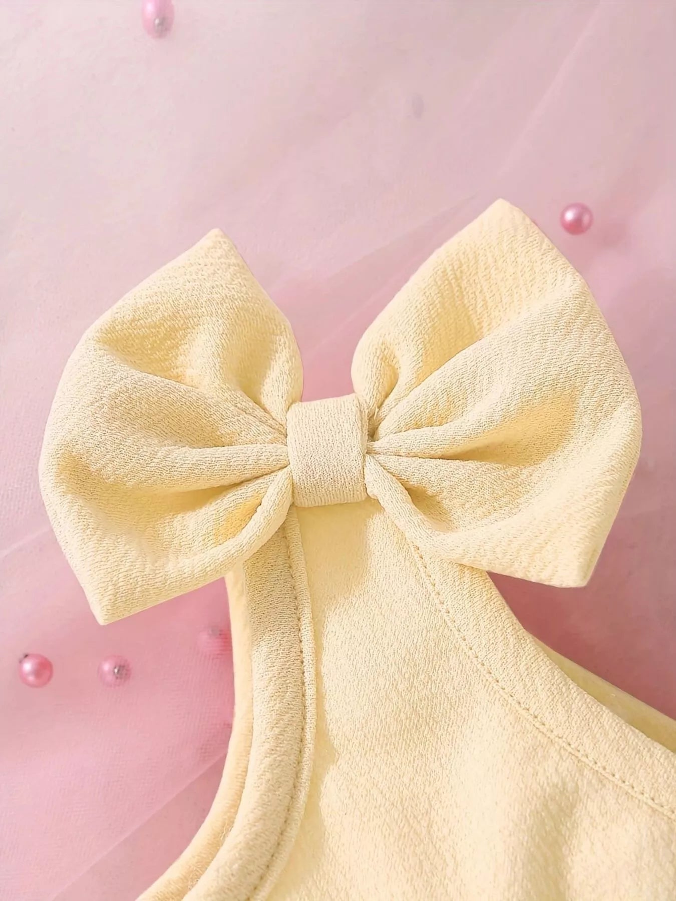 Children's Bow Asymmetrical Shoulder Dress