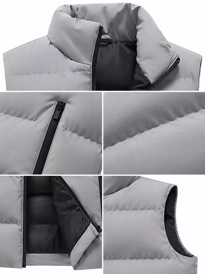 Men's lightweight puffer vest, view 8