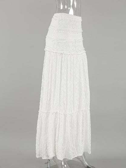 Lace Tiered Maxi Skirt