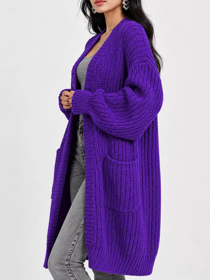 Chunky knit openwork cardigan, view 37