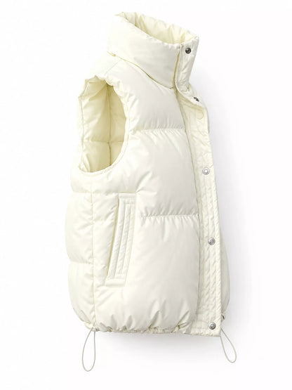 Lined puffer vest, view 12