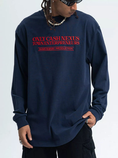 Men's Letter Long Sleeve T-Shirt