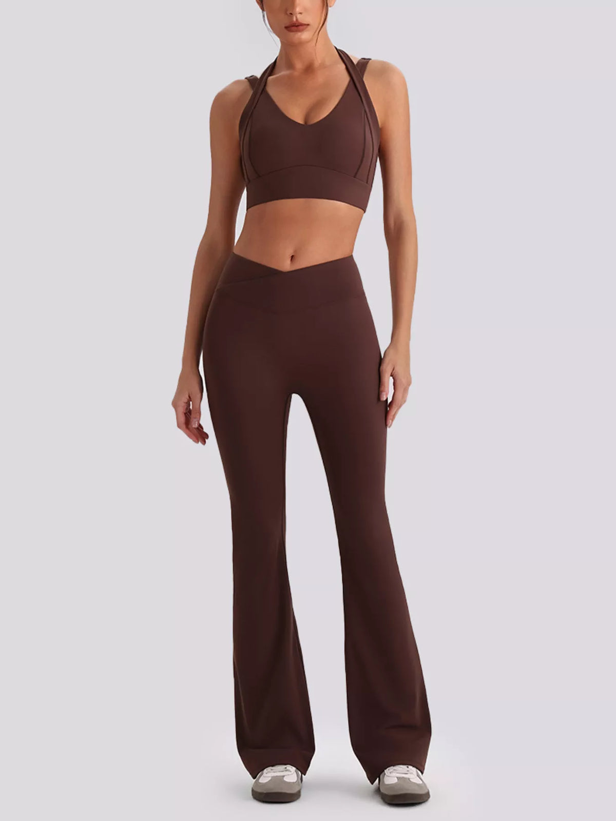 Seamless Criss-Cross Tank and Leggings Active Set