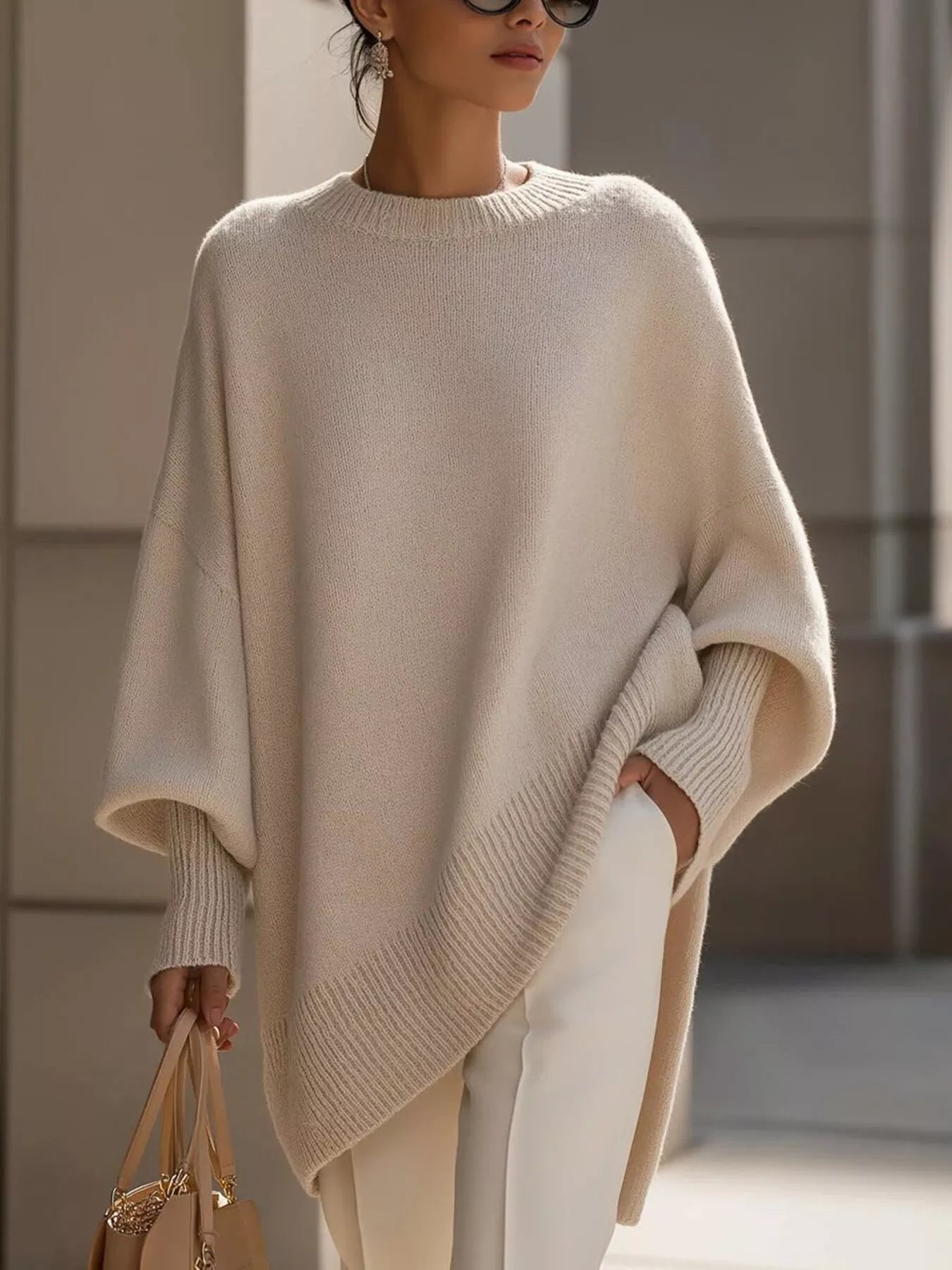 Batwing Sleeve Oversized Sweater