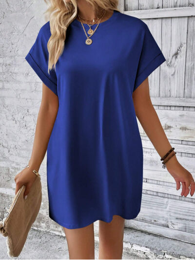 Short Sleeve Mini Tee Dress