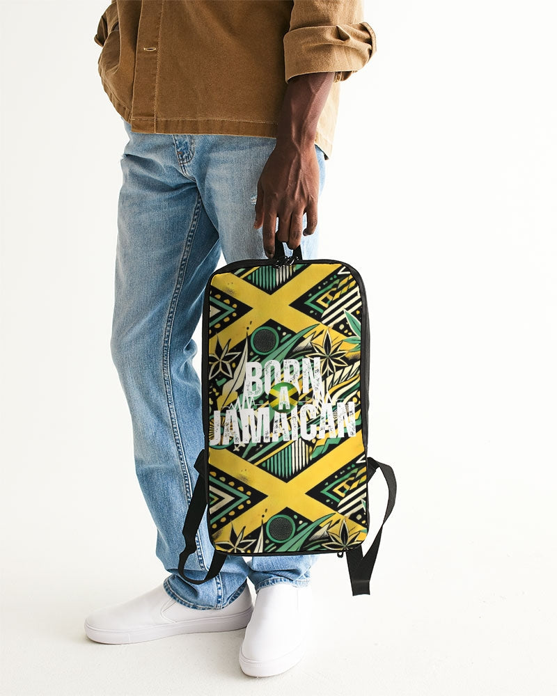 Born A Jamaican - Pattern Slim Tech Backpack