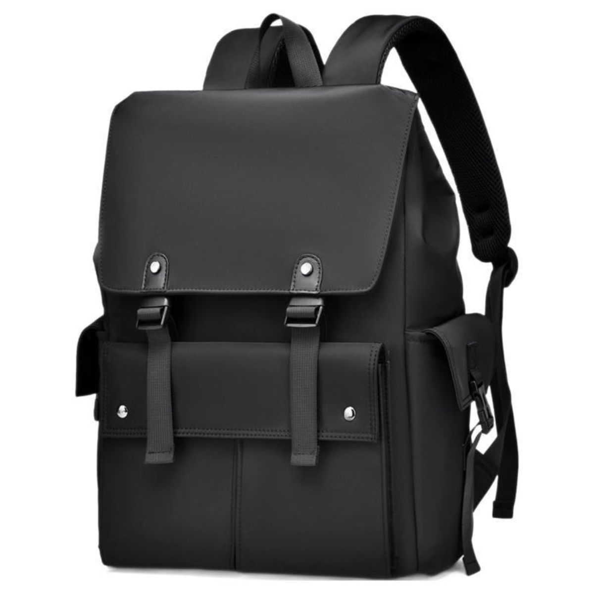 Leather Multi-Pockets Backpack Bag
