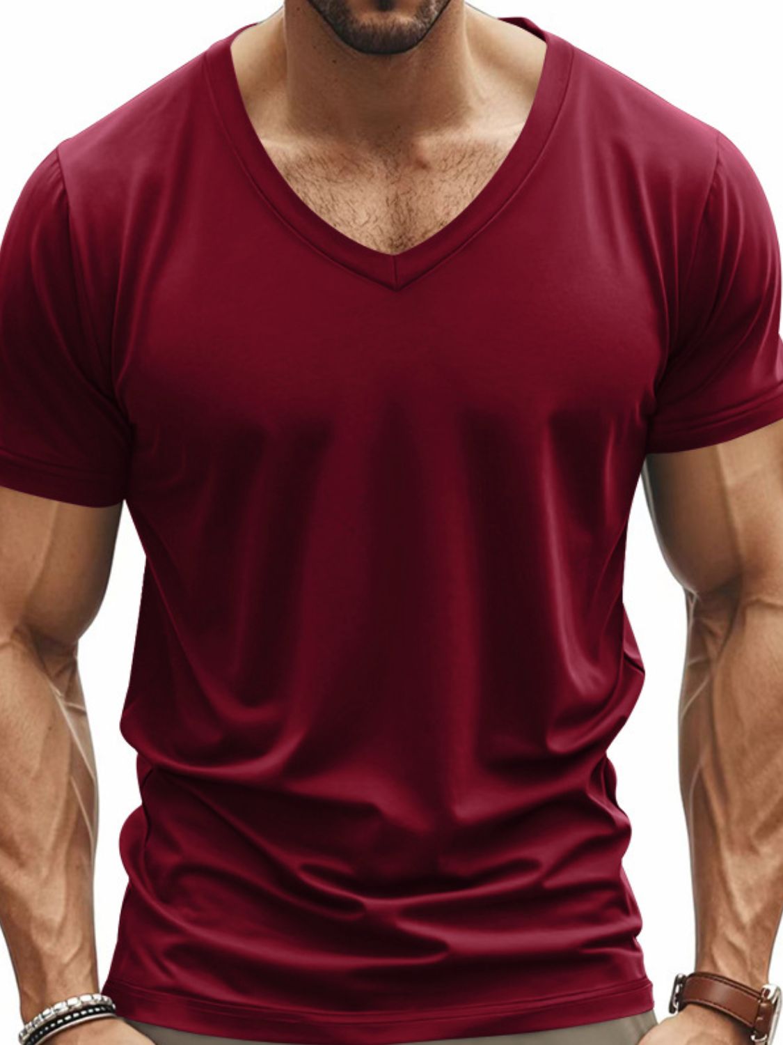 Men's V-Neck Shirt Plus Size