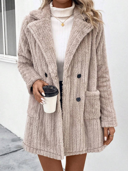 Fuzzy Long Sleeve Coat
