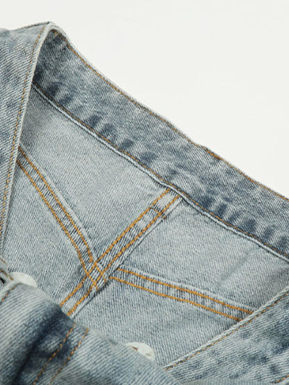 Men's Vintage Wash Wide Leg Pocket Jeans